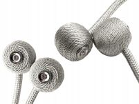 KLAMRY OZDOBNE SPINKI UPIĘCIA DO ZASŁON FIRAN NA MOCNY MAGNES MAGNETYCZNE 2SZT SZARE - 13