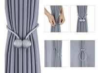 KLAMRY OZDOBNE SPINKI UPIĘCIA DO ZASŁON FIRAN NA MOCNY MAGNES MAGNETYCZNE 2SZT SZARE - 16