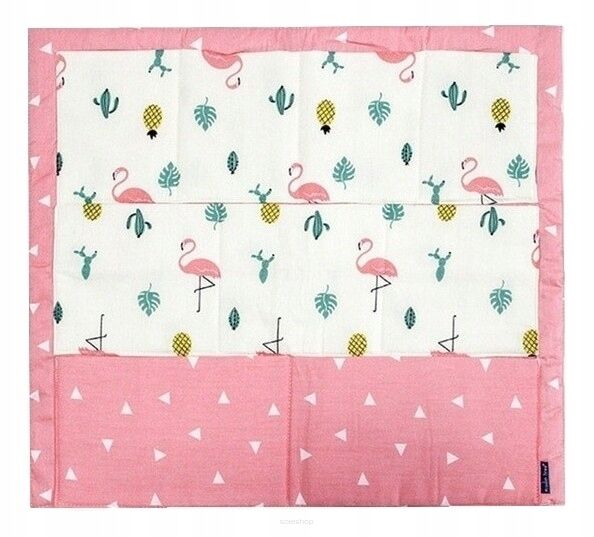 RÓŻOWY WE FLAMINGI ORGANIZER NA ŁÓŻECZKO WISZĄCY PRZYBORNIK NA PIELUCHY DO ŁÓŻECZKA Z 9 KIESZENIAMI USZTYWNIONY