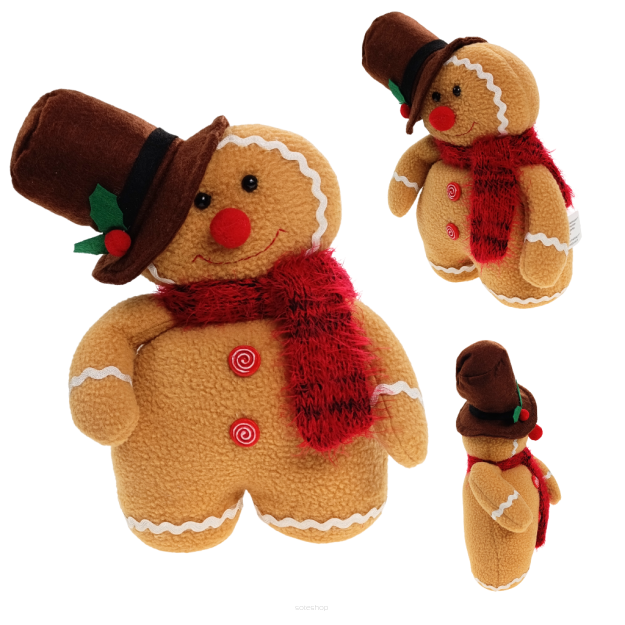 DEKORACJA FIGURKA ŚWIĄTECZNA NA ŚWIĘTA BOŻE NARODZENIE MASKOTKA BOŻONARODZENIOWA SŁODKI PAN PIERNIK