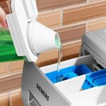 ZAMYKANY POJEMNIK ORGANIZER ŁAZIENKOWY PUDEŁKO NA PROSZEK DO PRANIA PŁYN DO PŁUKANIA DETERGENTY KAPSUŁKI Z MIARKĄ DOZOWNIKIEM 1800ml 1,8L - 6