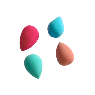 4 SZTUKI MINI GĄBKI GĄBECZKI DO MAKIJAŻU NAKŁADANIA PUDRU KOREKTORA BRONZERA RÓŻU