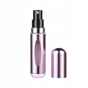 ATOMIZER PODRÓŻNY NA PERFUMY FLAKON BUTELKA FIOLKA DOZOWNIK BUTELECZKA Z ATOMIZEREM ETUI 5ML RÓŻOWY