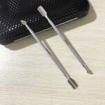 KOPYTKO I RADELKO DO USUWANIA SKOREK ZE STALI NIERDZEWNEJ MANICURE PEDICURE ANTYPOSLIZGOWE 13CM - 2