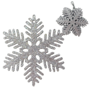 BOMBKI NA CHOINKĘ OZDOBA CHOINKOWA NA BOŻE NARODZENIE ŚWIĘTA ZAWIESZKI PŁATKI ŚNIEGU ŚNIEŻYNKI 10SZT NR3