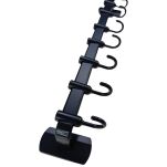 45CM RELING KUCHENNY ŁAZIENKOWY UCHWYT ŚCIENNY HACZYKI NA PRZYBORY LOFT WIESZAK Z HACZYKAMI CZARNY - 5