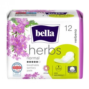 BELLA HERBS PODPASKI HIGIENICZNE Z WERBENĄ 12 SZTUK ODDYCHAJĄCE