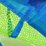 DUŻA POJEMNA TORBA PLAŻOWA TOREBKA NA PLAŻĘ PIKNIK ZABAWKI KOC RĘCZNIKI Z SIATKI AŻUROWA XXL ZIELONA - 9