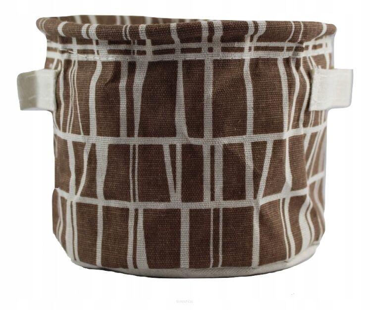 ORGANIZER POJEMNIK KOSZYK PUDEŁKO Z MATERIAŁU NA KLAMERKI KOSMETYKI DROBIAZGI USZTYWNIANY Z USZAMI