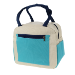 BIAŁO-MIĘTOWA TORBA TERMICZNA IZOLACYJNA BOX NA LUNCH JEDZENIE PLAŻĘ PIKNIK TERMOIZOLACYJNA ŚNIADANIOWA - 3