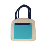 BIAŁO-MIĘTOWA TORBA TERMICZNA IZOLACYJNA BOX NA LUNCH JEDZENIE PLAŻĘ PIKNIK TERMOIZOLACYJNA ŚNIADANIOWA - 2