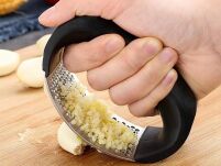 RĘCZNA PRASKA RĘCZNY WYCISKACZ SIEKACZ ZGNIATACZ WYCISKARKA DO CZOSNKU  STALOWA NIERDZEWNA SOLIDNA - 14