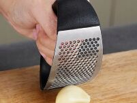 RĘCZNA PRASKA RĘCZNY WYCISKACZ SIEKACZ ZGNIATACZ WYCISKARKA DO CZOSNKU  STALOWA NIERDZEWNA SOLIDNA - 15