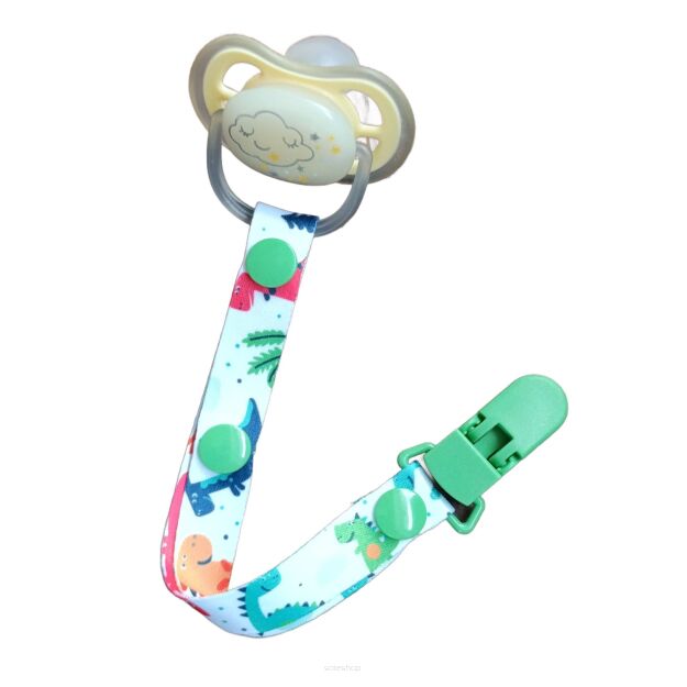 DINOZAUR PRZYPINKA ZAWIESZKA ŁAŃCUSZEK DO SMOCZKA NA SMOCZEK Z KLIPSEM DLA CHŁOPCA