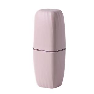 RÓŻOWY POJEMNIK KUBEK ETUI PUDEŁKO ORGANIZER PODRÓŻNY TURYSTYCZNY NA SZCZOTECZKĘ SZCZOTKĘ PASTĘ DO ZĘBÓW DO WALIZKI