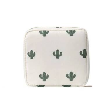Kosmetyczka do torebki na podpaski kosmetyki etui kaktusy
