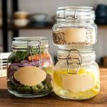 300SZT NAKLEJKI  ETYKIETY SAMOPRZYLEPNE NA SŁOIKI PRZETWORY PRZYPRAWY  WINO BUTELKI PREZENTY NR 3 - 3