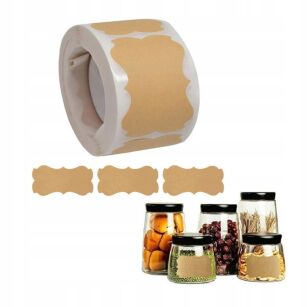 300SZT NAKLEJKI  ETYKIETY SAMOPRZYLEPNE NA SŁOIKI PRZETWORY PRZYPRAWY  WINO BUTELKI PREZENTY NR 3