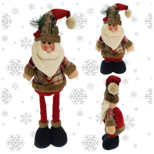 DUŻA FIGURKA DEKORACJA ŚWIĄTECZNA NA ŚWIĘTA BOŻE NARODZENIE STOJĄCA TELESKOPOWY REGULOWANY MIKOŁAJ