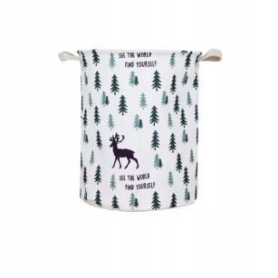 Z JELENIEM POJEMNIK KOSZ WOREK ORGANIZER NA ZABAWKI KLOCKI MASKOTKI UBRANIA PRANIE BIELIZNĘ PODUSZKI