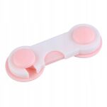 RÓŻOWE ZABEZPIECZENIA DO SZAFEK DRZWICZEK BLOKADY DO SZUFLAD MEBLI PRZED DZIEĆMI ZATRZASK ZAPADKA 10SZT - 2