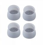 NAKŁADKI NA NOGI KRZESŁA OSŁONKI PODKŁADKI GUMOWE POD MEBLE OCHRONNE SKARPETKI ZESTAW SZARE 4 SZT - 2