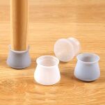 NAKŁADKI NA NOGI KRZESŁA OSŁONKI PODKŁADKI GUMOWE POD MEBLE OCHRONNE SKARPETKI ZESTAW SZARE 4 SZT - 6