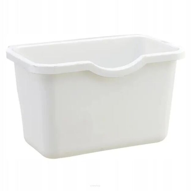 ORGANIZER POJEMNIK KOSZ NA ŚMIECI ODPADKI WISZĄCY ZAWIESZANY DRZWI SZAFKĘ NA BIOODPADKI RESZTKI BIAŁY