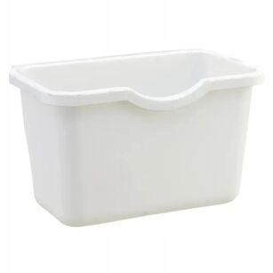 ORGANIZER POJEMNIK KOSZ NA ŚMIECI ODPADKI WISZĄCY ZAWIESZANY DRZWI SZAFKĘ NA BIOODPADKI RESZTKI BIAŁY