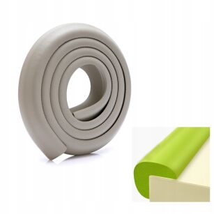SZARA OCHRONNA TAŚMA PIANKOWA NA KANTY ROGI NAROŻNIKI ZABEZPIECZENIE PIANKOWE OCHRANIACZ DO MEBLI 2M