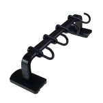 26CM RELING KUCHENNY ŁAZIENKOWY UCHWYT ŚCIENNY HACZYKI NA PRZYBORY LOFT WIESZAK Z HACZYKAMI CZARNY - 5