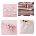 SZARY ZESTAW 2SZT KOSMETYCZKA DAMSKA PODRÓŻNA PODRĘCZNA ORGANIZER NA KOSMETYKI DO WALIZKI SAMOLOTU - 10