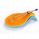 POMARAŃCZOWA PODSTAWKA PODKŁADKA KUCHENNA POD ŁYŻKĘ CHOCHELKĘ ŁOPATKĘ ŁYŻKĘ CHOCHLĘ OCIEKACZ SILIKONOWA - 4