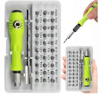 NARZĘDZIA BITY ŚRUBOKRĘTY WKRĘTAKI PRECYZYJNE Z MAGNESEM BITY ZESTAW 32 EL.