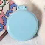 NIEBIESKA SKŁADANA MINI SZCZOTKA DO ROZCZESYWANIA WŁOSÓW GRZEBIEŃ DO TOREBKI PODRÓŻNA Z LUSTERKIEM - 4