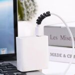 ZABEZPIECZENIE OSŁONA KABLA PRZEWODU ŁADOWARKI USB SPIRALA SZARA - 3