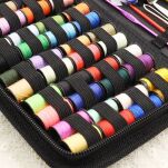 ZESTAW KRAWIECKI DO SZYCIA DUŻY PRZYBORNIK ORGANIZER TURYSTYCZNY PODRÓŻNY PODRĘCZNY NICI IGŁY W ETUI - 3