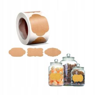 300SZT NAKLEJKI  ETYKIETY SAMOPRZYLEPNE NA SŁOIKI PRZETWORY PRZYPRAWY  WINO BUTELKI PREZENTY NR 2