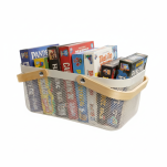 KOSZ NA ZAKUPY KOSZYK NA OWOCE WARZYWA GRZYBY ZABAWKI METALOWY POJEMNY DUŻY AŻUROWY Z SIATKI BIAŁY ORGANIZER DO SPIŻARNI - 5