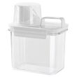 ZAMYKANY POJEMNIK ORGANIZER ŁAZIENKOWY PUDEŁKO NA PROSZEK DO PRANIA PŁYN DO PŁUKANIA NA DETERGENTY KAPSUŁKI Z MIARKĄ DOZOWNIKIEM 1100ml 1,1L - 2