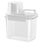 POJEMNIK ORGANIZER PUDEŁKO NA PROSZEK PŁYN DO PRANIA PŁUKANIA Z MIARKĄ ZAMYKANE NA DETERGENTY 1100ML - 2