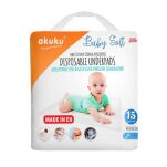 AKUKU PODKŁADY JEDNORAZOWE DO PRZEWIJANIA NIEMOWLĄT PODKŁAD MATA PRZEWIJAK BABY SOFT 40X60CM 15SZT - 3
